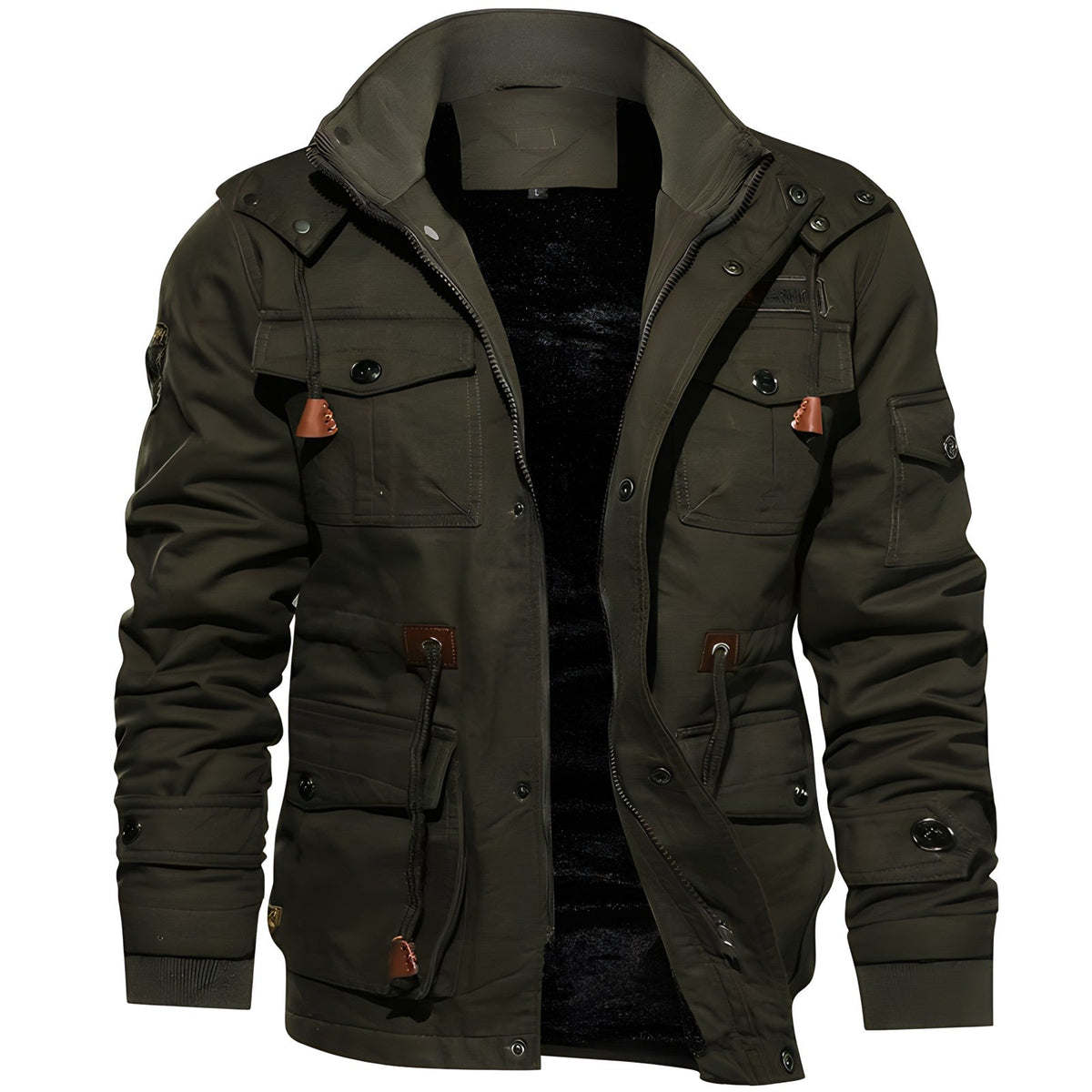 tussenjas-heren-militair-meerdere-ruime-zakken-stoere-stijl-groen