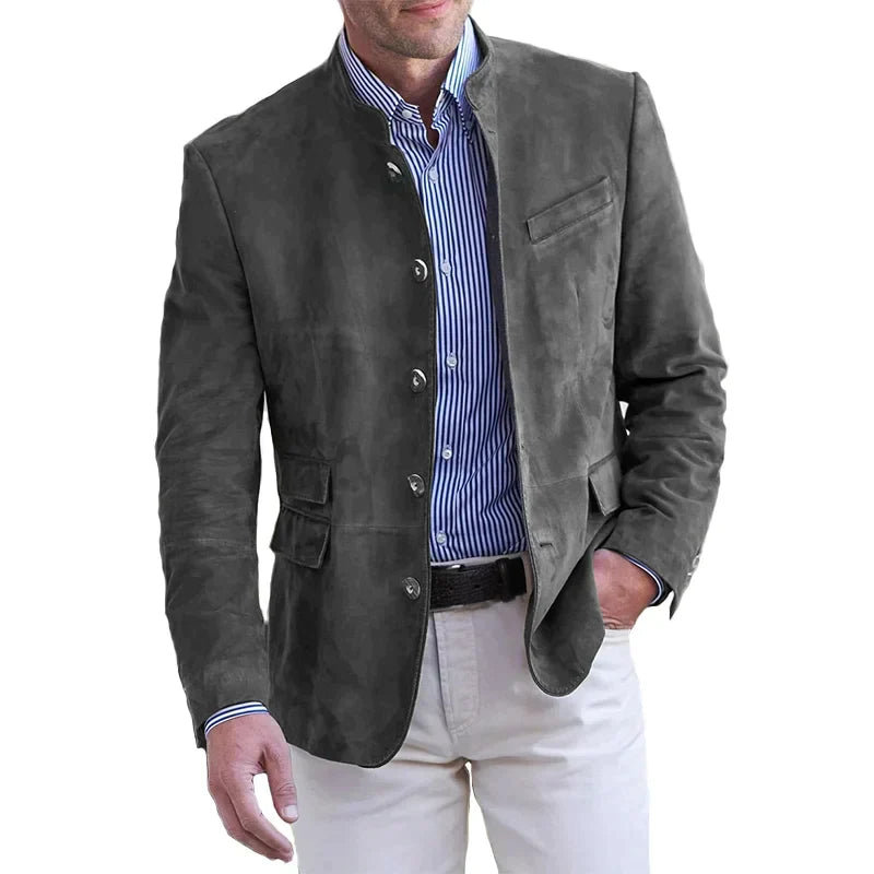 tussenjas-heren-suede-zachte-textuur-alledaagse-pasvorm-grijs