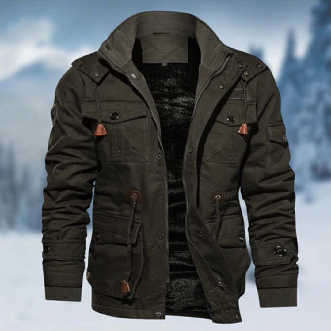 winterjas-heren-fleece-meerdere-zakken-versterkte-naden-groen