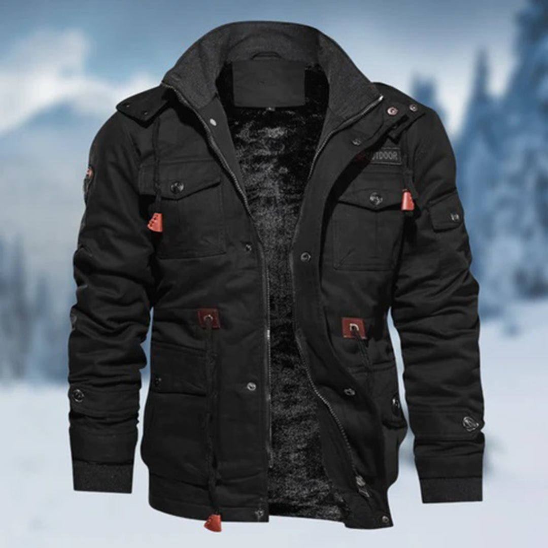 winterjas-heren-fleece-meerdere-zakken-versterkte-naden-zwart