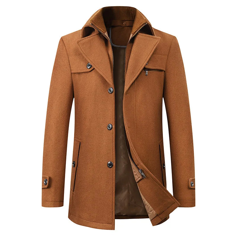 winterjas-heren-waterdicht-knoopdesign-ademend-vermogen-bruin