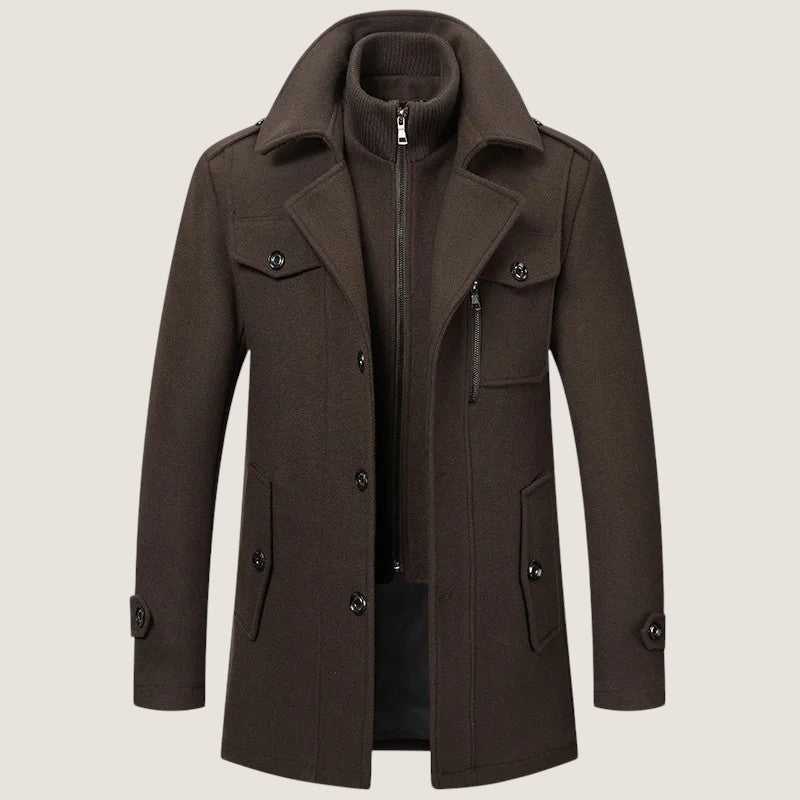 winterjas-heren-zacht-materiaal-ritssluiting-knopen-zakken-bruin