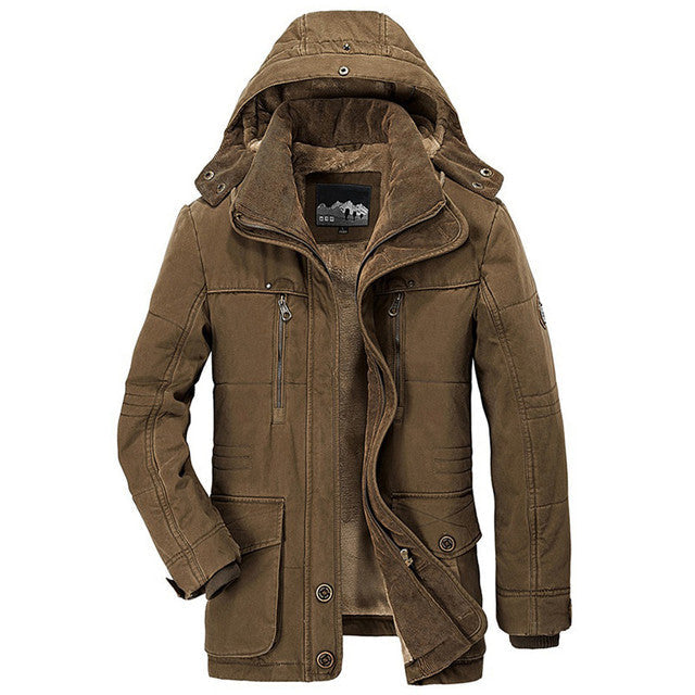 winterjas-heren-zachte-fleece-voering-capuchon-ruime-zakken-bruin