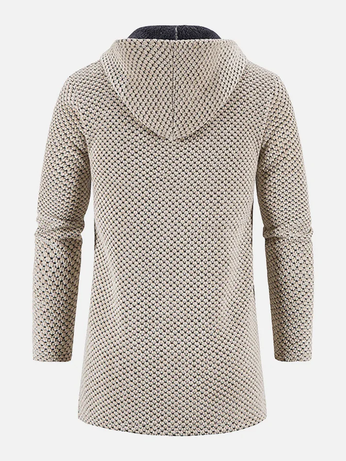 cardigan-heren-lange-pasvorm-verstelbare-capuchon-fleece-beige-2