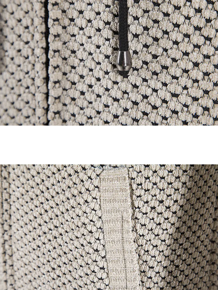 cardigan-heren-lange-pasvorm-verstelbare-capuchon-fleece-beige-4