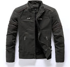 leren-jack-heren-ritsdetails-ademend-bescherming-wind-legergroen