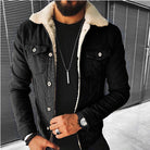 tussenjas-heren-denim-zachte-fleece-voering-warm-comfort-zwart