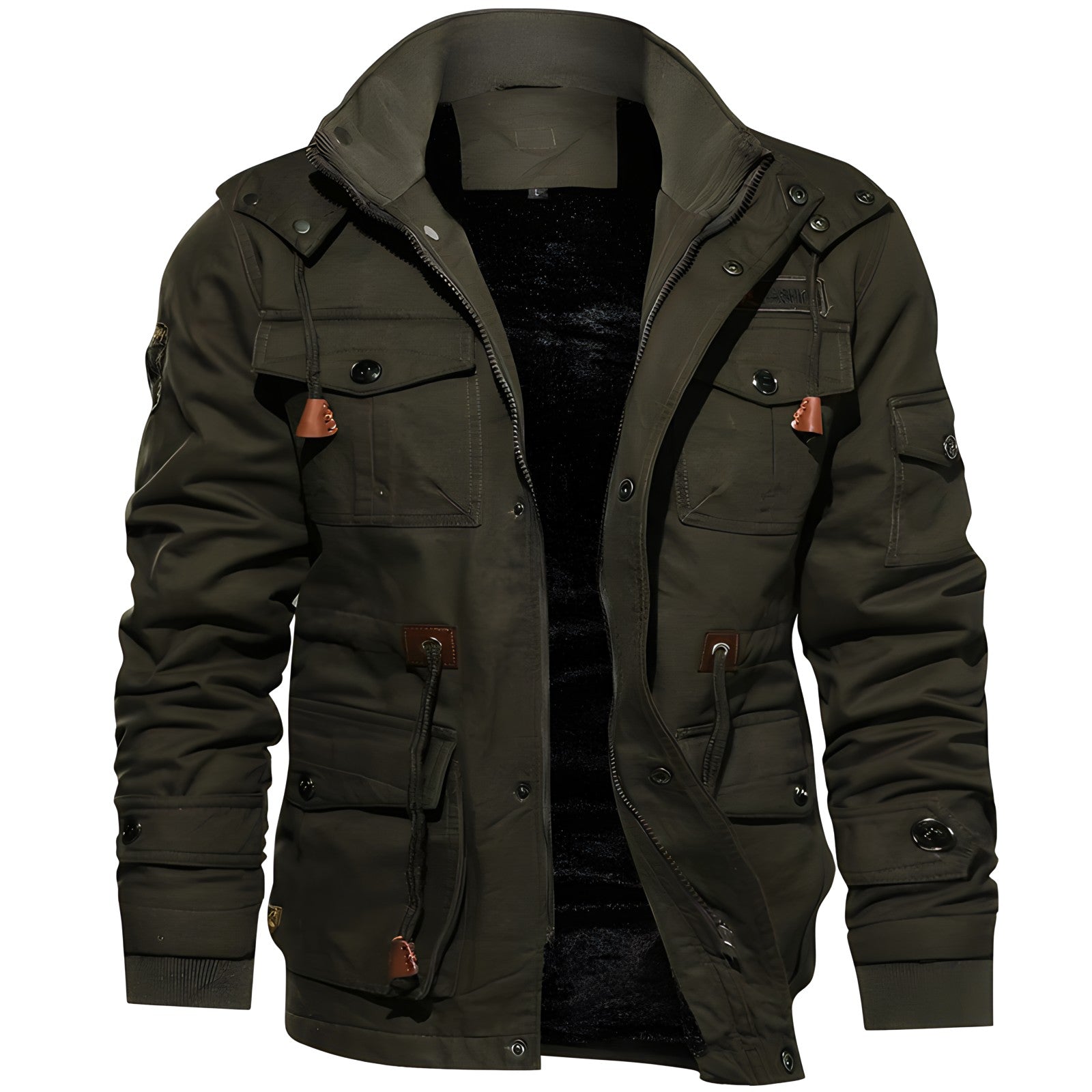 tussenjas-heren-militair-meerdere-ruime-zakken-stoere-stijl-groen