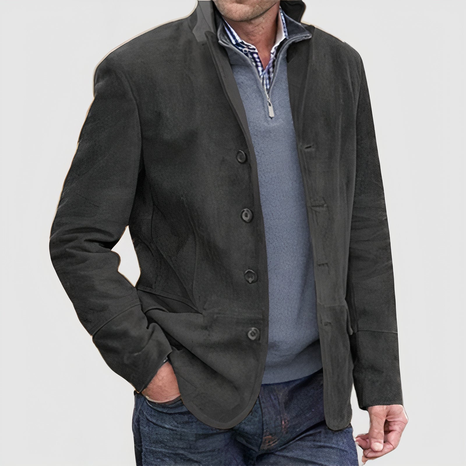 tussenjas-heren-suede-knoopsluiting-soepele-textuur-grijs