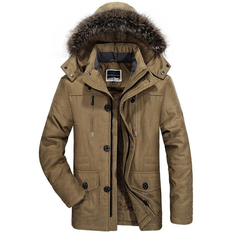 winterjas-heren-afneembare-capuchon-bontvoering-isolatie-khaki