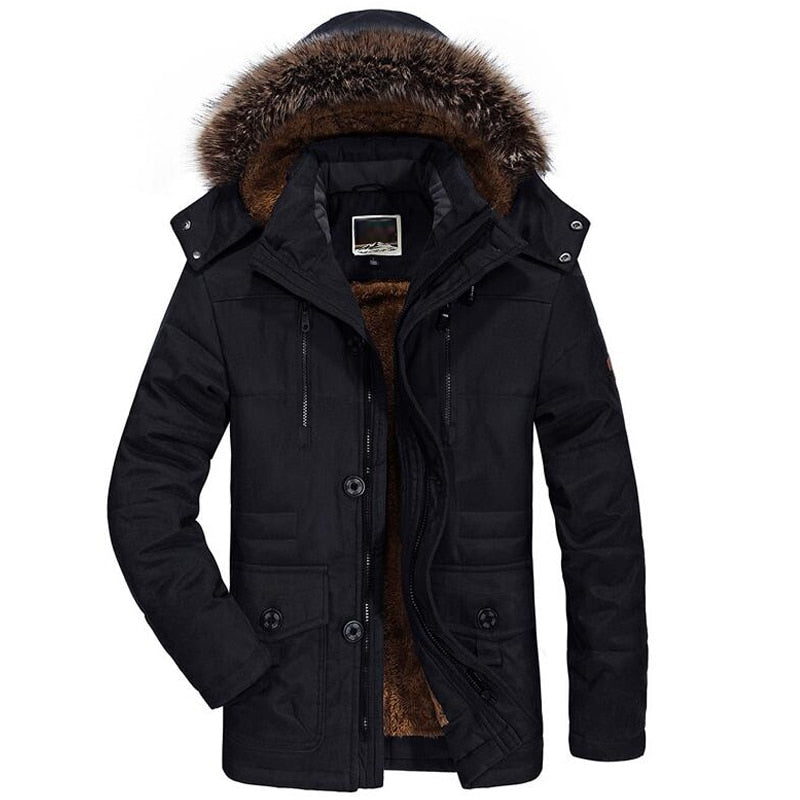 winterjas-heren-afneembare-capuchon-bontvoering-isolatie-zwart