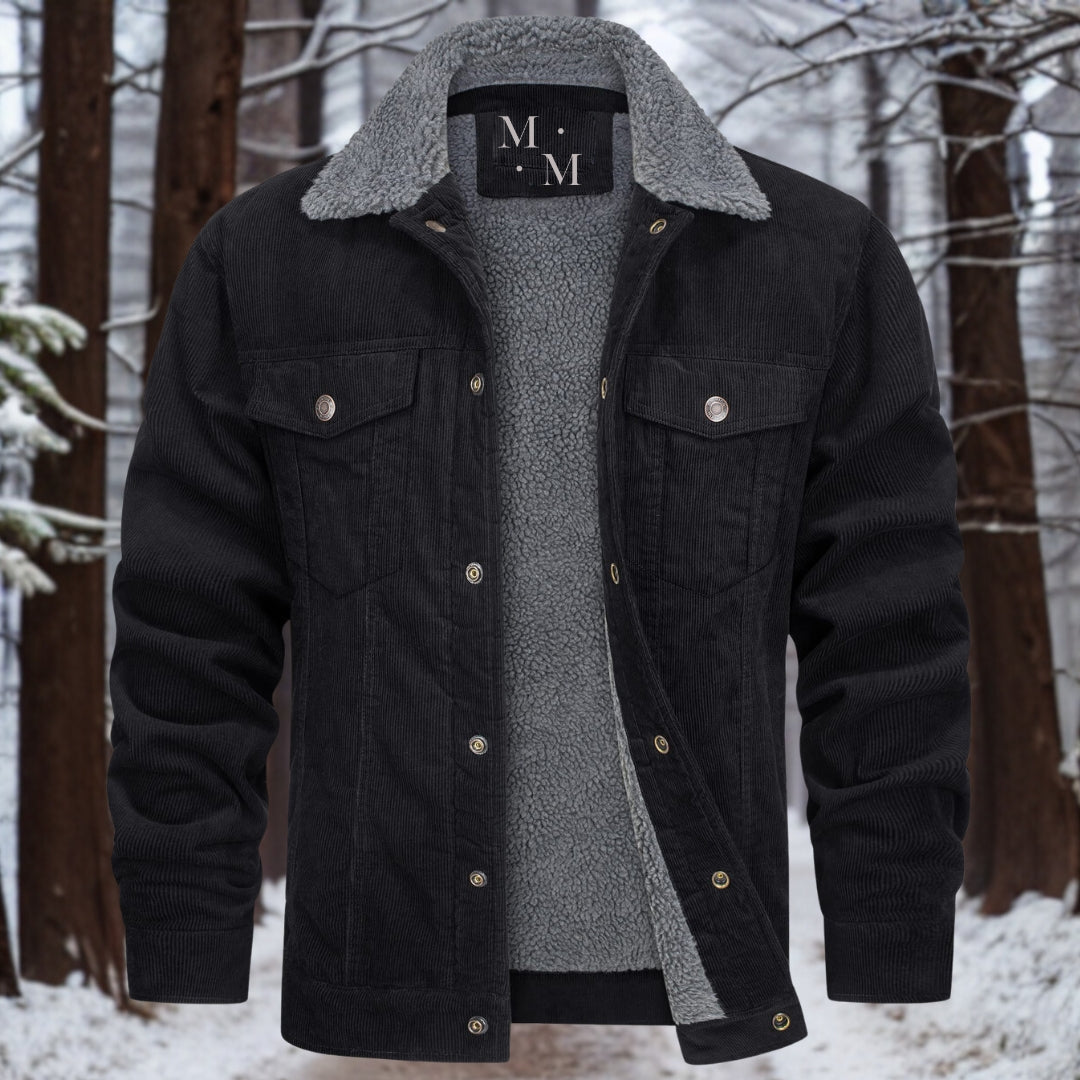 winterjas-heren-corduroy-zachte-fleece-voering-isolatie-zwart-grijs