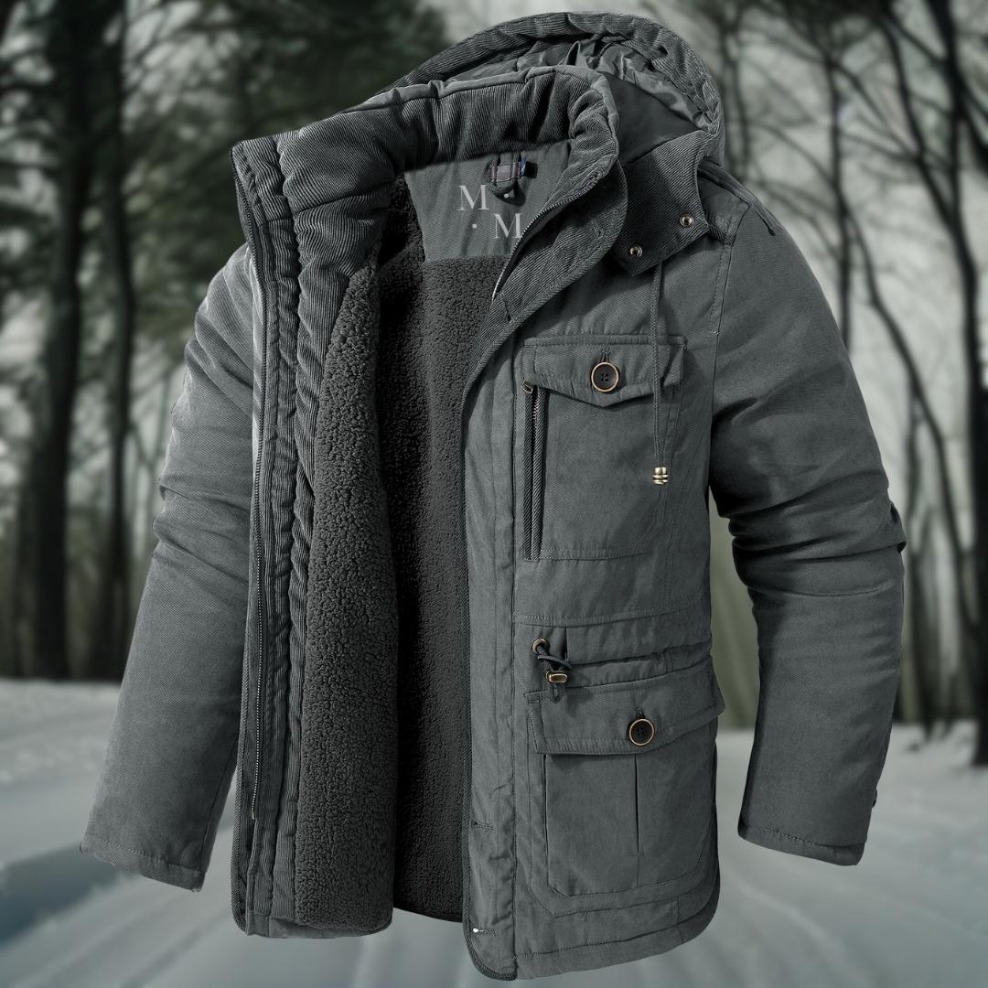 winterjas-heren-dikke-fleece-gevoerde-capuchon-ruime-zakken-grijs