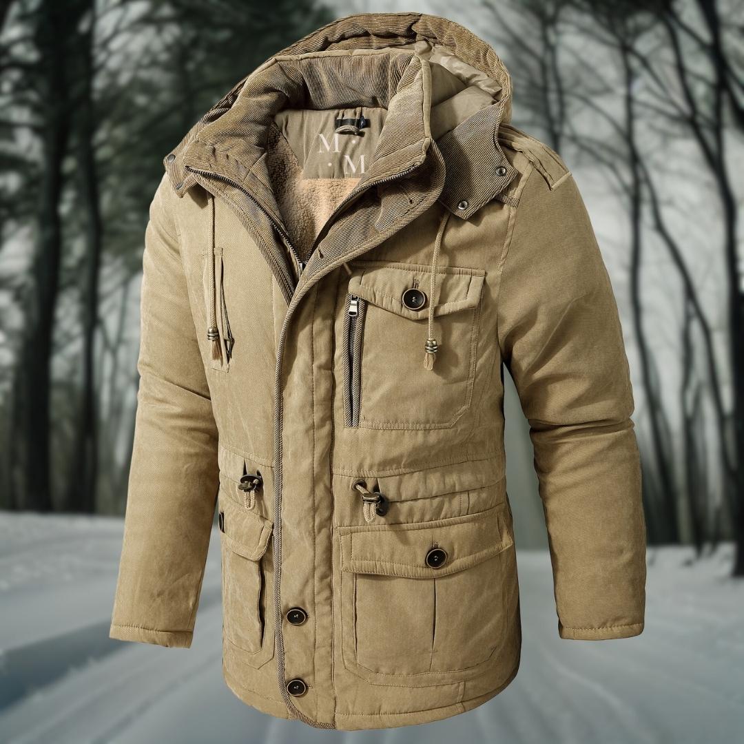 winterjas-heren-dikke-fleece-gevoerde-capuchon-ruime-zakken-khaki-1