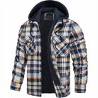 winterjas-heren-geruit-capuchon-robuuste-rits-zakken-geel-blauw
