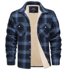 winterjas-heren-geruit-warme-binnenvoering-knoopsluiting-marineblauw