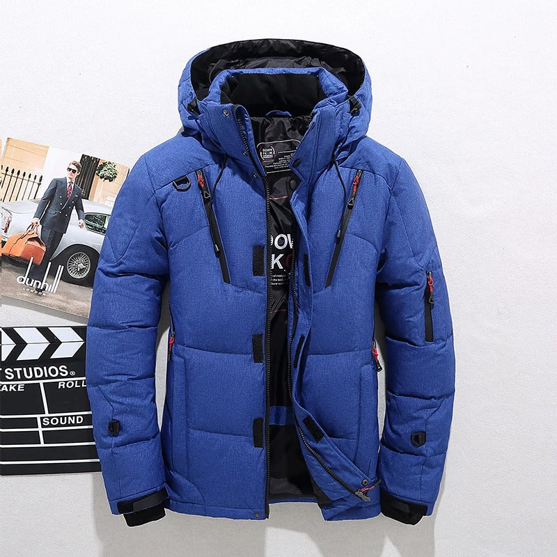 winterjas-heren-gewatteerd-donsvulling-verstelbare-capuchon-blauw