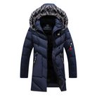 winterjas-heren-parka-thermisch-bontkraag-verstelbare-capuchon-donkerblauw