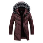 winterjas-heren-parka-thermisch-bontkraag-verstelbare-capuchon-wijn-rood