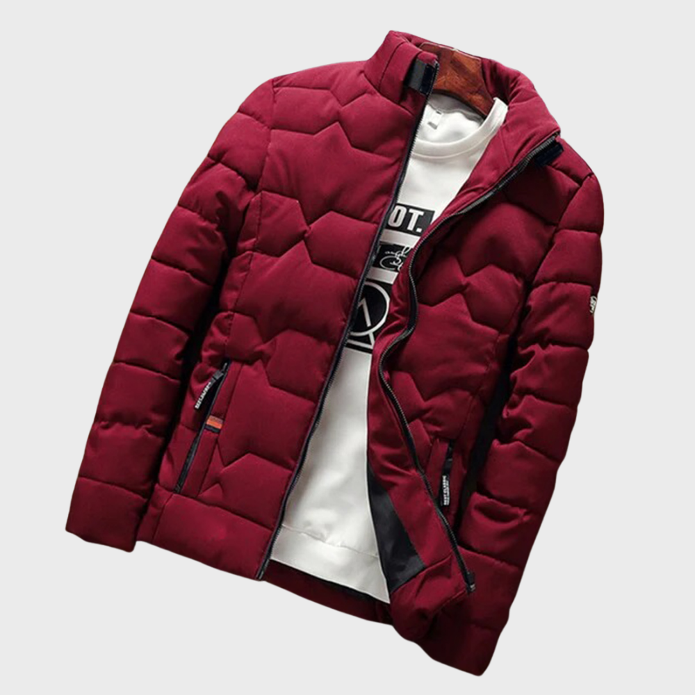 winterjas-heren-puffer-opstaande-kraag-winddicht-ontwerp-rood