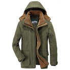 winterjas-heren-zachte-fleece-voering-capuchon-ruime-zakken-olijf